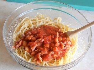 Spaghetti alla amatriciana, la ricetta originale preparazione 10