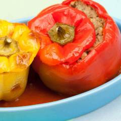Peperoni ripieni con Granchio e Funghi