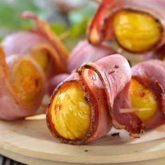 Bocconcini di castagne e bacon