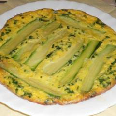 Frittata al Pecorino e Prezzemolo con Zucchine affogate