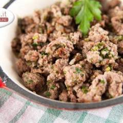 Carne macinata con rosmarino