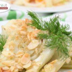 Finocchi al forno gratinati con Mozzarella e Anacardi
