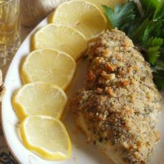 Filetto di scorfano gratinato al forno
