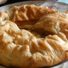 Torta rustica di melanzane e porri