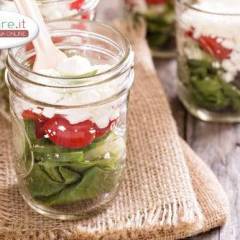 Insalata tricolore in barattolo
