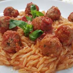 RISONI RISOTTATI CON LE POLPETTINE
