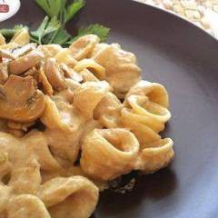 Orecchiette con crema di funghi