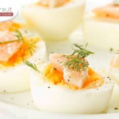 Uova sode con Salmone