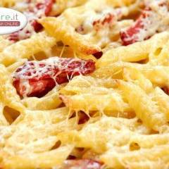 Penne in cartoccio al Provolone