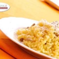 Risotto allo Zafferano con Prosciutto Crudo e Scamorza