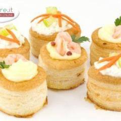 Vol au vent  con Crema di Parmigiano e Uva