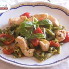 Spezzatino di Pollo con Pomodorini e Fagiolini