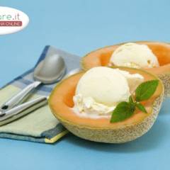 Melone ripieno di Gelato