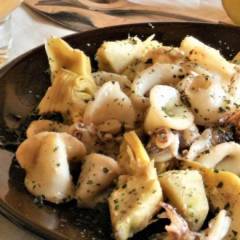 Calamari con carciofi al limone  