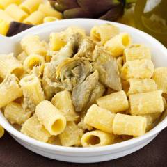 Pasta con Carciofi e Baccalà