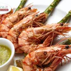 Gamberoni al forno con Salsa al Limone