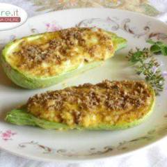 Zucchine ai tre Formaggi gratinate con Pane Nero ai Cereali