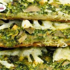 Pasta sfoglia ripiena di invidia belga e fontina
