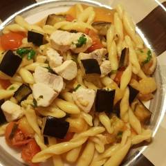 Pasta pesce spada e melanzane
