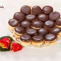 Biscotti di Ricotta ricoperti di Cioccolata
