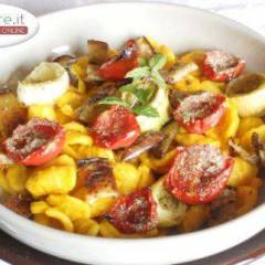 Orecchiette alla Curcuma con Verdure grigliate e gratinate