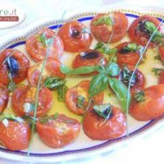 Pomodorini grigliati con salsa di Erbe aromatiche