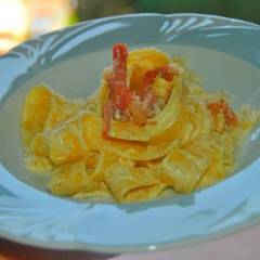 Pappardelle con Speck e Formaggio