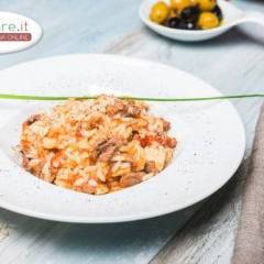 Risotto con bocconcini di carne