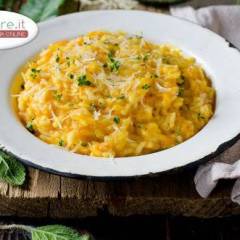 Risotto con Crema di Carote e Formaggio di Fossa