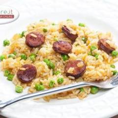 Risotto con Piselli e Salamino