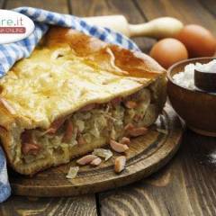 Torta salata con Verza e Wurstel