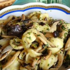 Orecchiette al curry con pioppini