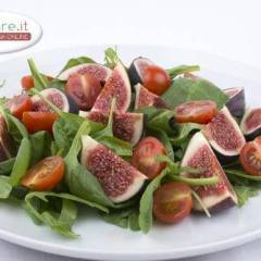 Insalata con Spinacini, Pomodori e Fichi