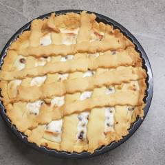 CROSTATA RICOTTA E GOCCE DI CIOCCOLATO IN FRIGGITRICE AD ARIA