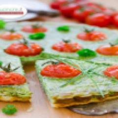 Torta salata con erbette e pomodorini