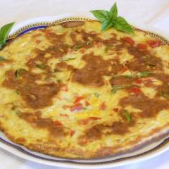 Frittata agrodolce con Peperoni, Mais e Basilico