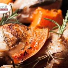 Pollo con Zucca aromatizzato con Salsa alla Salvia