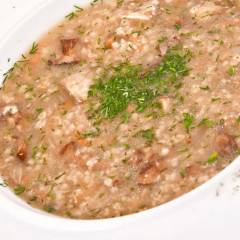 Zuppa di lenticchie e cerali