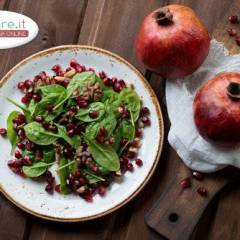Insalata con Spinacini, Melograno e Noci