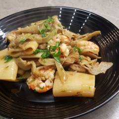 PASTA CARCIOFI E GAMBERI