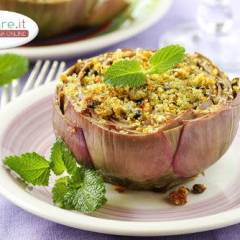 Carciofi farciti con prosciutto crudo