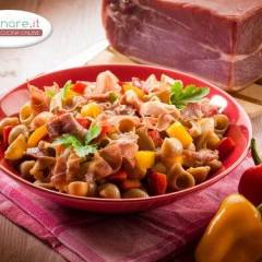 Pasta Fredda con Verdure e Prosciutto Crudo