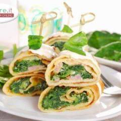 Girella di frittata tacchino e rucola