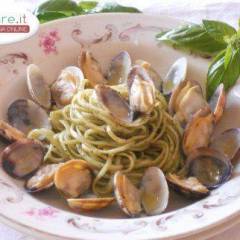 Linguine al Pesto di Broccoli con le Vongole veraci