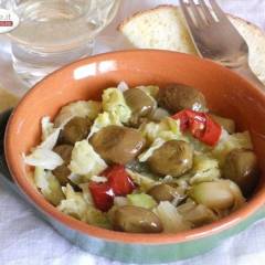 Verze saltate con Capperi e Olive