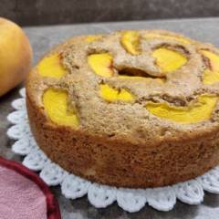 TORTA DI PESCHE CON FARINA INTEGRALE