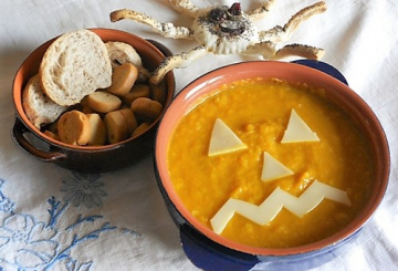 Crema di zucca per halloween preparazione 8