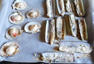 Canestrelli e cannolicchi al forno preparazione 5