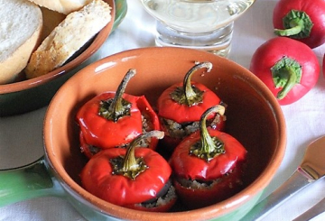 Peperoncini tondi al forno con erbe aromatiche   preparazione 9