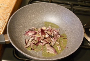 Fusilloni agli spinaci e bacon    preparazione 1